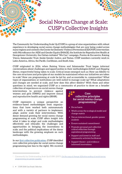 CUSP – Community for Understanding Scale-Up
