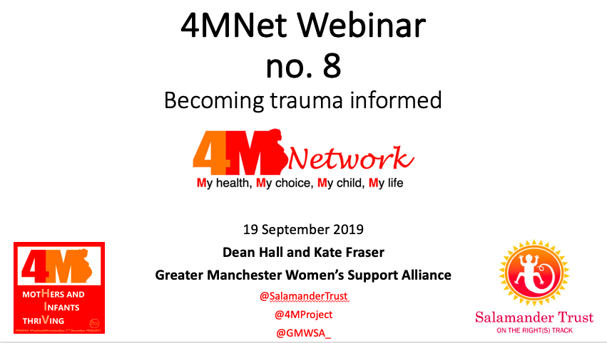 4M Webinar no. 8 – Becoming Trauma Informed